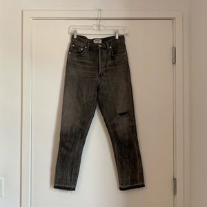 AGOLDE - Riley in distressed charcoal